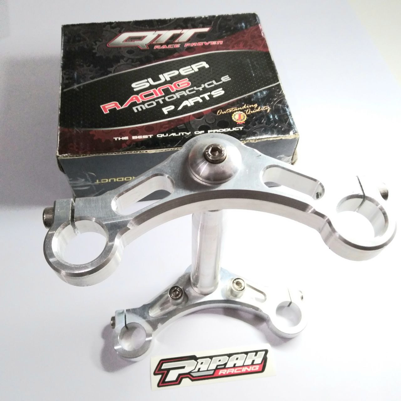 SEGITIGA TRIPLE CLAMP MIO SILVER QTT