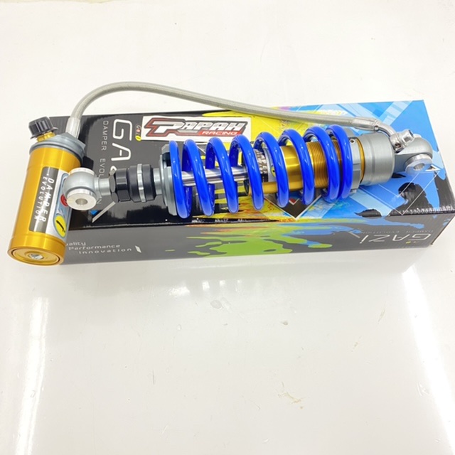 SHOCKBREAKER GAZY TABUNG PISAH KAWASAKI KR150 PER BIRU TABUNG GOLD