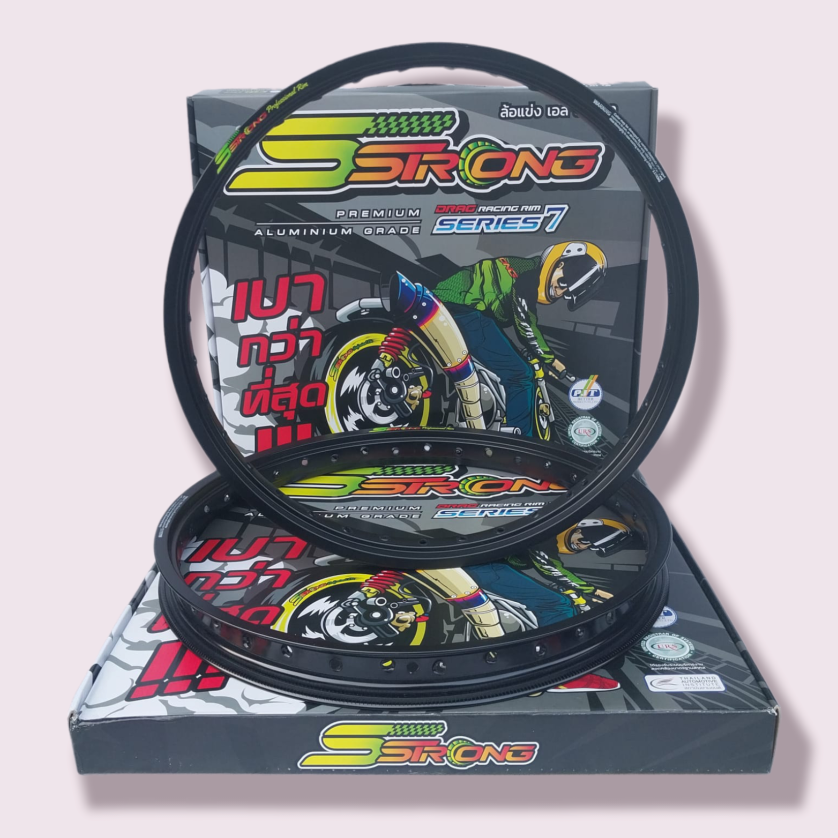 VELG SET SSTRONG 120-140 RING 17 HITAM (BLACK)