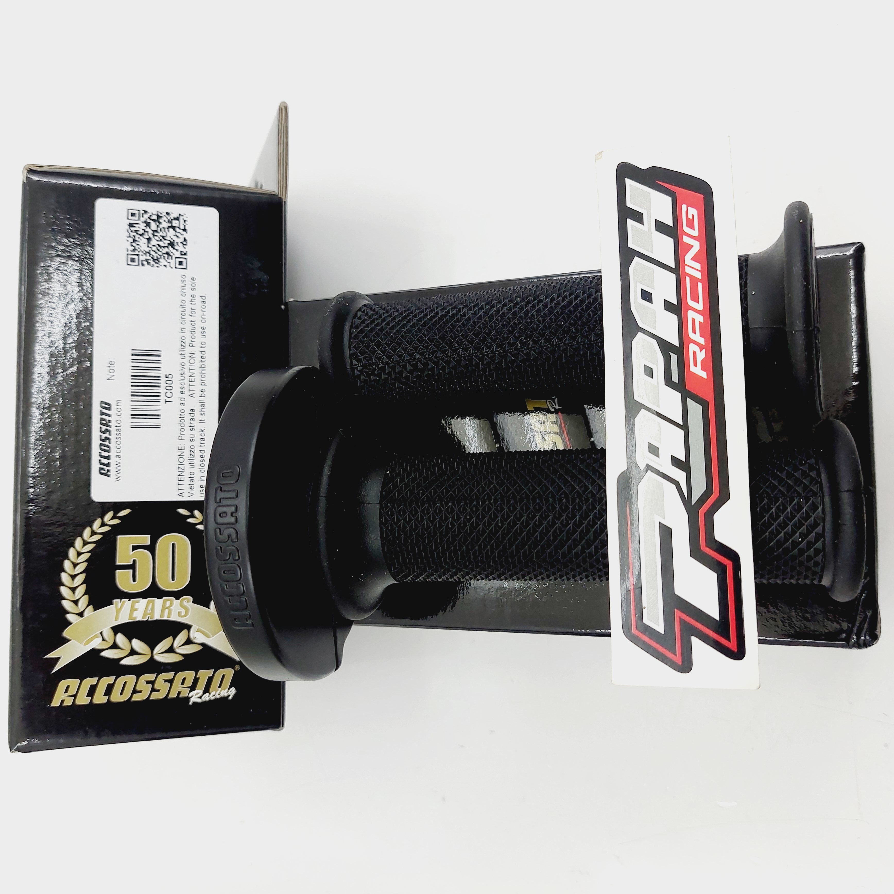 ACCOSSATO SINGLE CABLE THROTTLE GAS BLACK LOGO