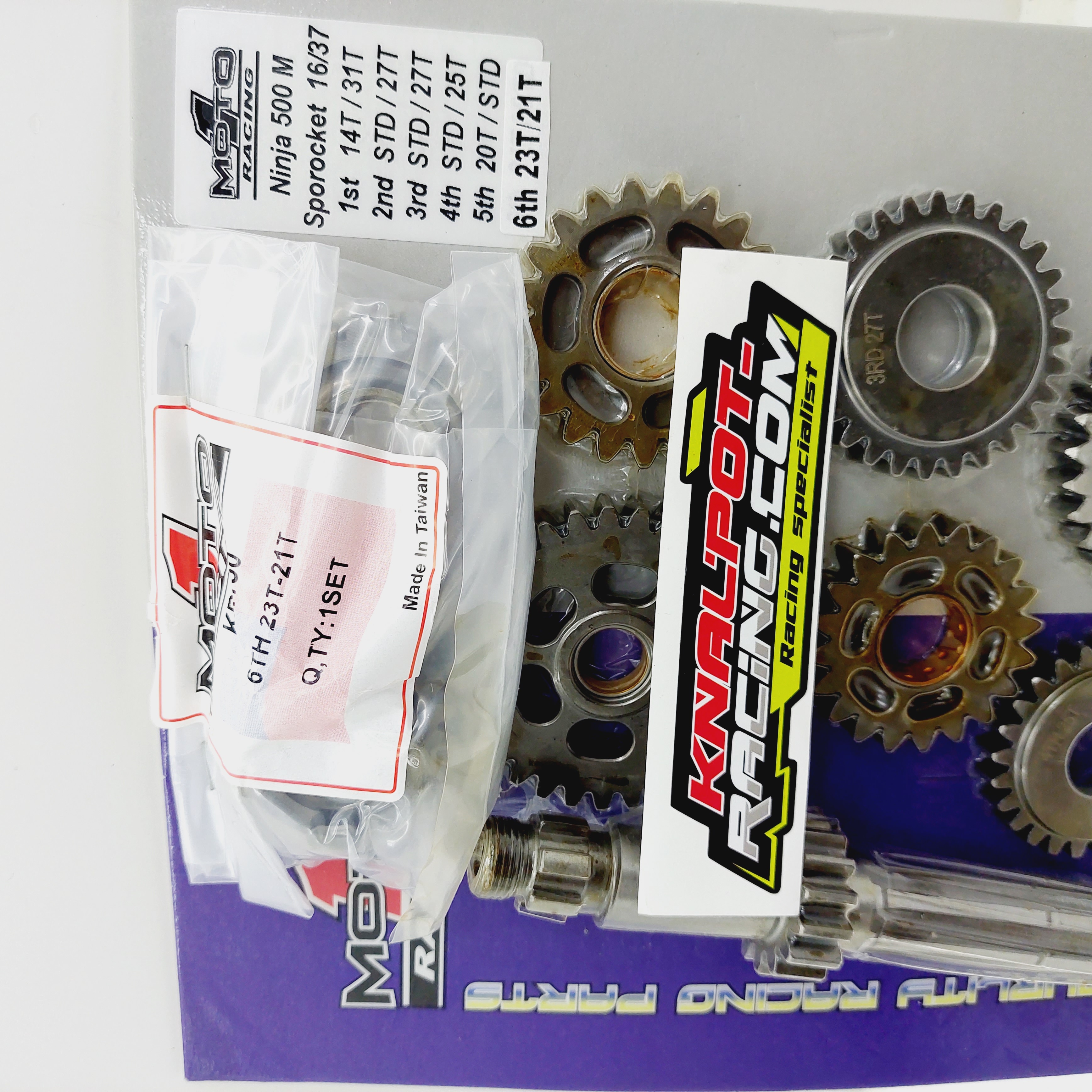 GIGI RASIO MOTO1 KAWASAKI NINJA 500M GIGI 1-6