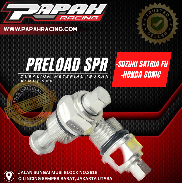 PRELOAD SPR SUZUKI SATRIA FU / HONDA SONIC DURALIUM METERIAL (BUKAN ALMU) SPR