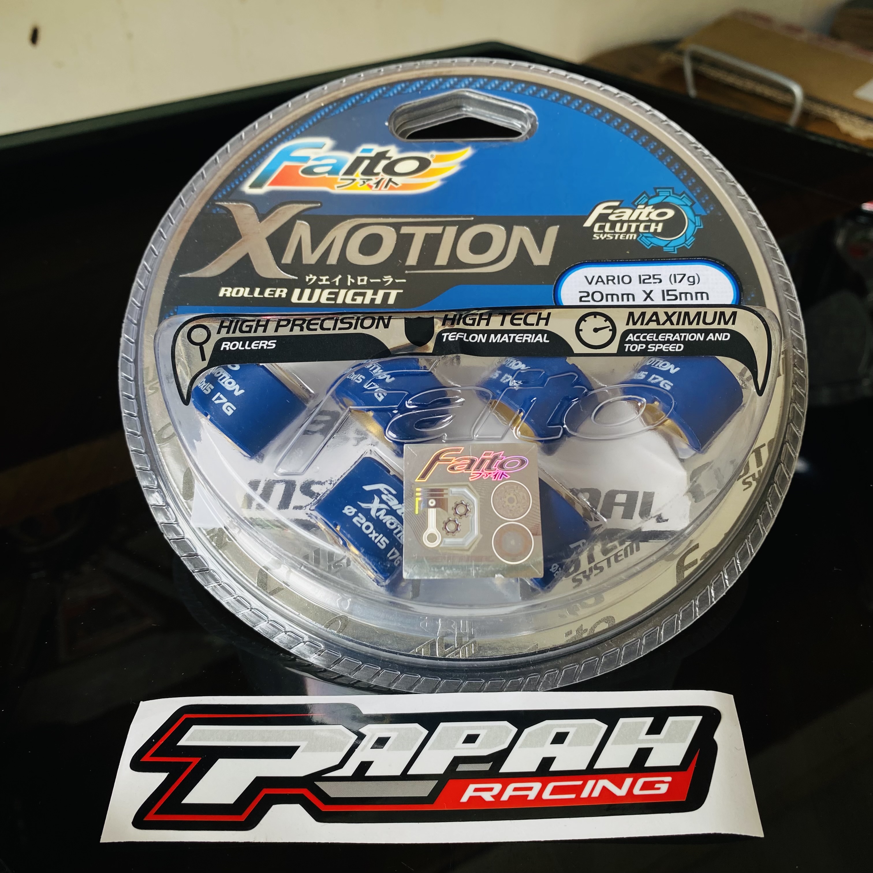 ROLLER SET FAITO HONDA VARIO 125 20X15MM 17 GRAM (X-MOTION)