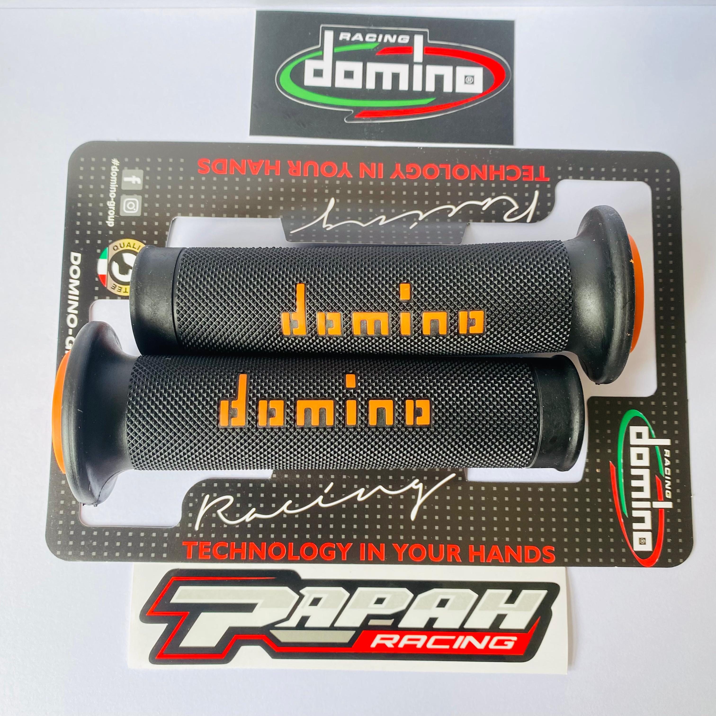 HANDGRIP GRIP DOMINO RACING BLACK ORANGE